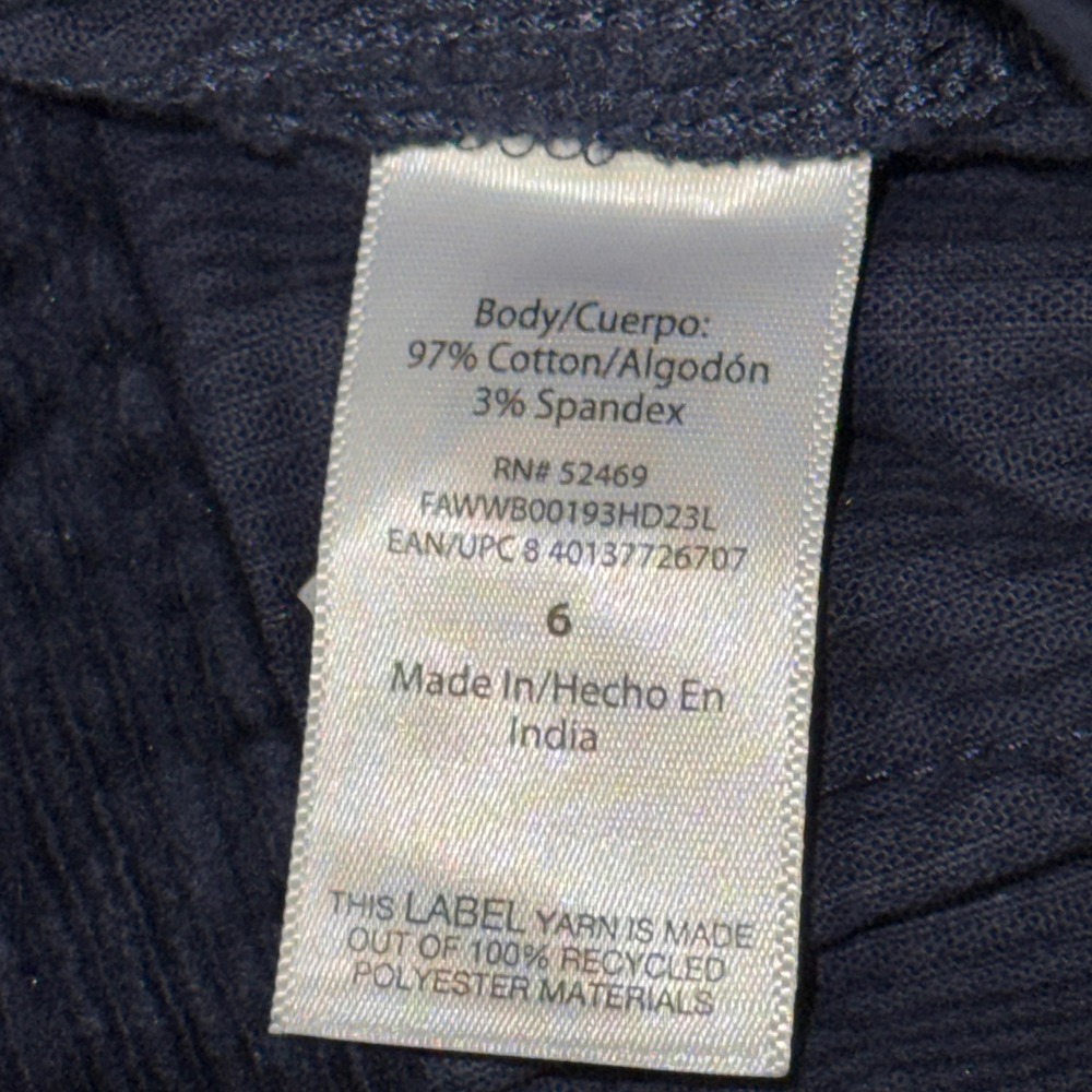 Free Assembly Corduroy A-Line Mini Skirt Pockets Dark Navy Blue Button Fly sz 6 - Picture 4 of 5